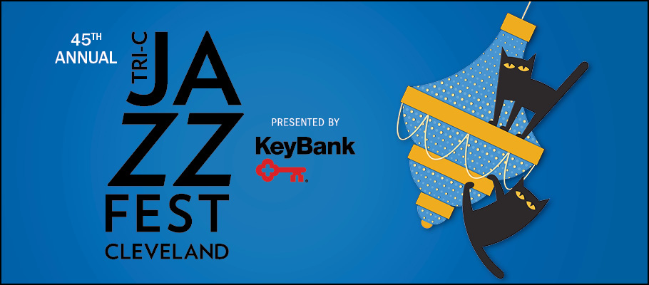 Image of Tri-C JazzFest Cleveland Logo and illustrations