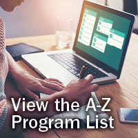 View the A-Z Program list