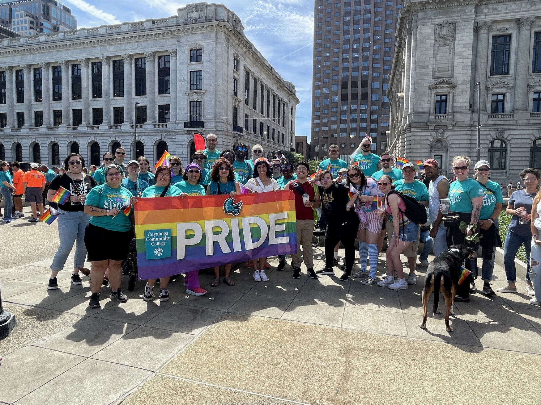 Photo of Tri-C employees and students at Pride