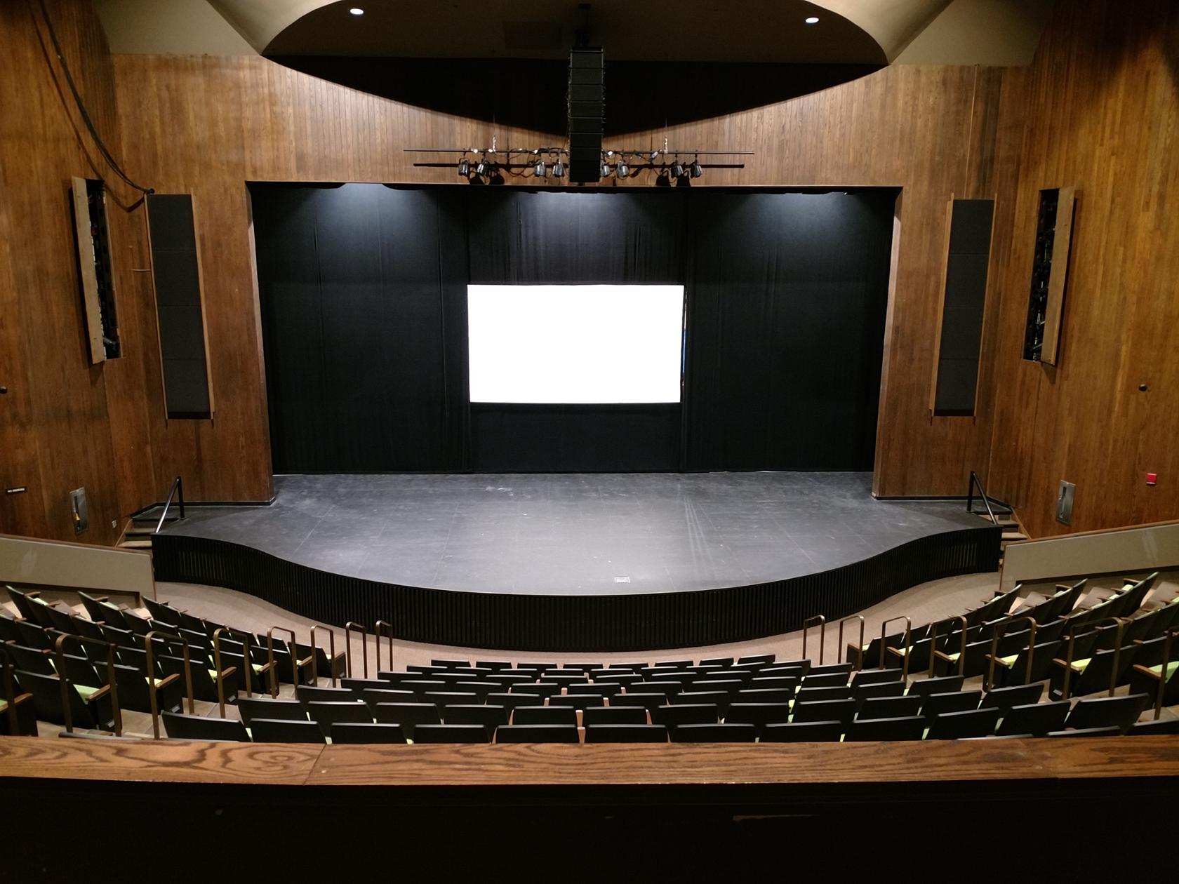 Rear Projection Screen at the Western Campus Theatre