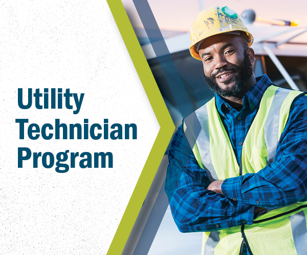 Graphic of utility worker
