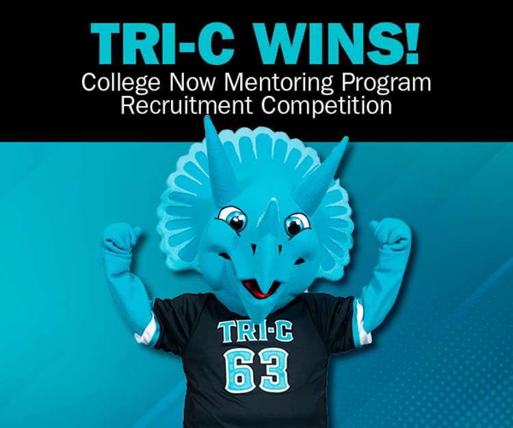 Graphic with image of Tri-C mascot Stomp