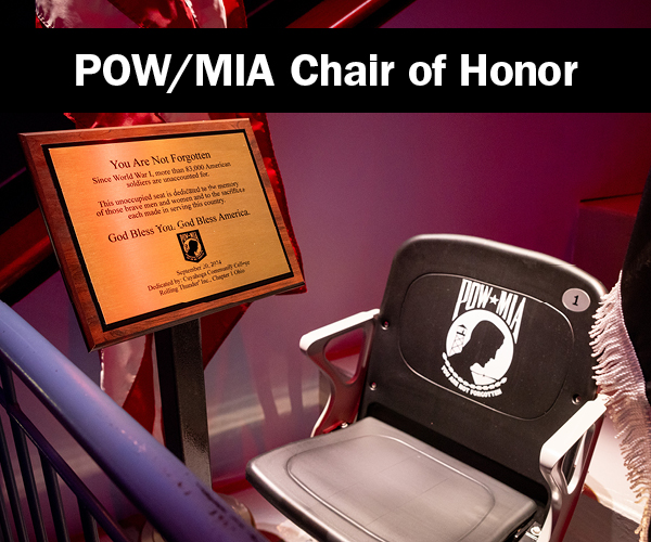 Image of Chair of Honor at Simon and Rose Mandel Theatre at Eastern Campus