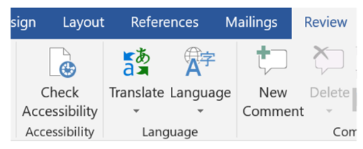 MS Word Check Accessibility